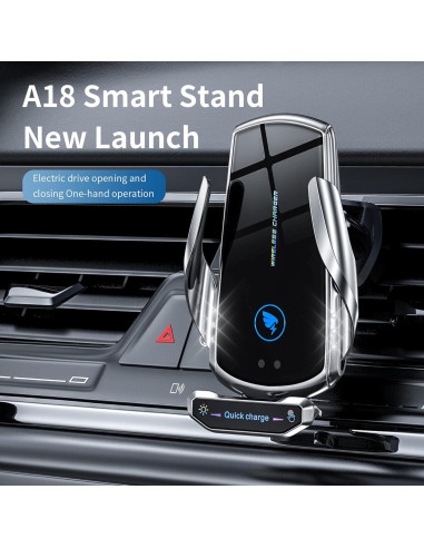 Soporte Cargador Inalámbrico para Auto AIYAFEIO 15W Azul