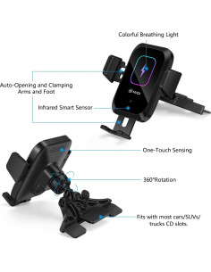 Soporte para Teléfono con Cargador Inalámbrico 15W Enomol 2