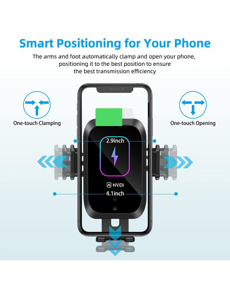 Soporte para Teléfono con Cargador Inalámbrico 15W Enomol