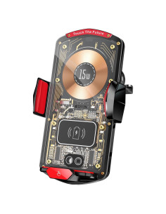 Soporte Cargador Inalámbrico Auto Ryaacphi 15W Ventilación