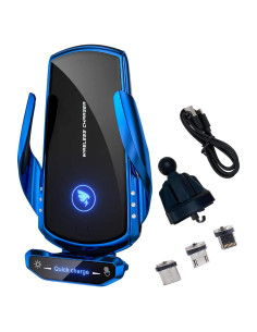 Soporte de Carga Inalámbrica para Coche AIYAFEIO 15W Azul