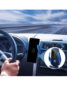 Soporte de Carga Inalámbrica para Coche AIYAFEIO 15W Azul 2