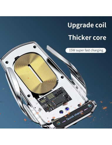 Soporte de Carga Inalámbrica para Coche AIYAFEIO 15W Azul