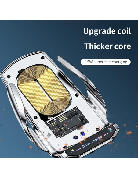 Soporte de Carga Inalámbrica para Coche AIYAFEIO 15W Azul