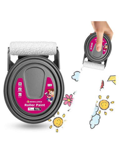 Pintura Blanca para Paredes NEWALLENCE 3.52 Oz 2-en-1 con Rodillo