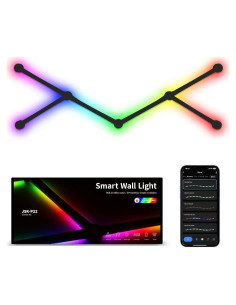 Luz de Pared Inteligente KOBAIBAN RGB 6 Barras LED WiFi Negro