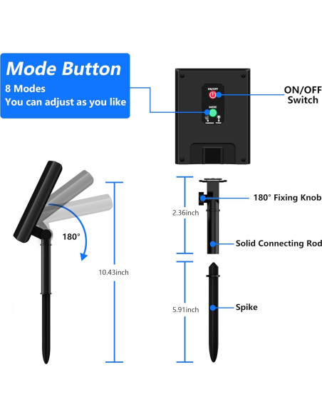Paquete de 2 luces de hadas solares LED Selarlyt 200 luces 20m