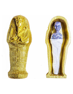 Sarcófago del Faraón Egipcio EASCHEER 2PCS Decoración Oro