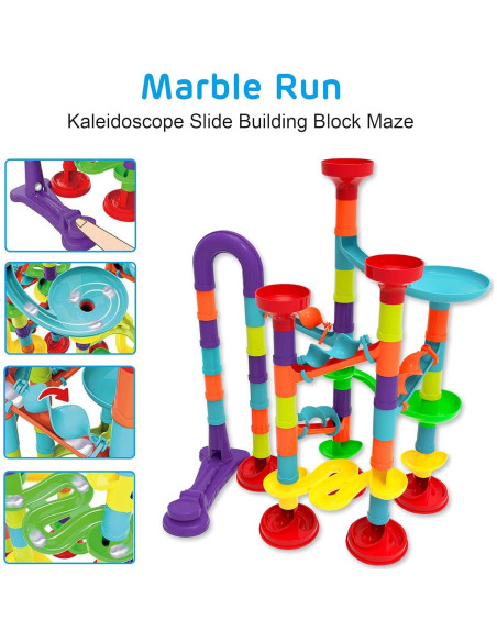 Juego de Carrera de Laberinto de Canicas Blacka 56 Piezas