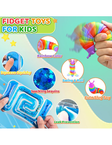 12 Juguetes Sensoriales Antiestrés Dr.Kbder para Niños 3-5 Años