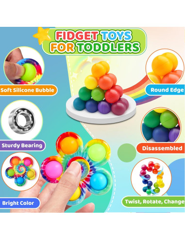 12 Juguetes Sensoriales Antiestrés Dr.Kbder para Niños 3-5 Años