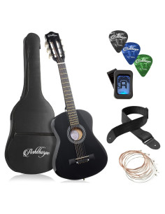 Guitarra acústica para principiantes 30" negra con kit completo
