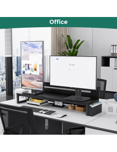 Soporte Doble para Monitor VERSASKY 105 cm Ergonómico con Almacenamiento
