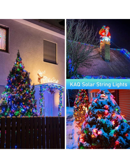 Luces de Cadena Solares 200LED Multicolor Yuhuayang 20.1m Luces de Cadena Solares 200LED Multicolor Yuhuayang 20.1m