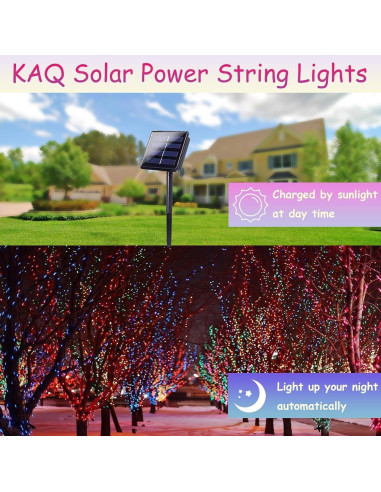 Luces de Cadena Solares 200LED Multicolor Yuhuayang 20.1m