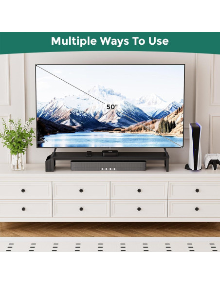 Soporte Doble para Monitor VERSASKY 105 cm Ergonómico con Almacenamiento