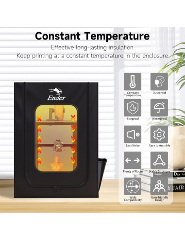 Cubierta Protectora para Impresora 3D Creality 480x600x720mm