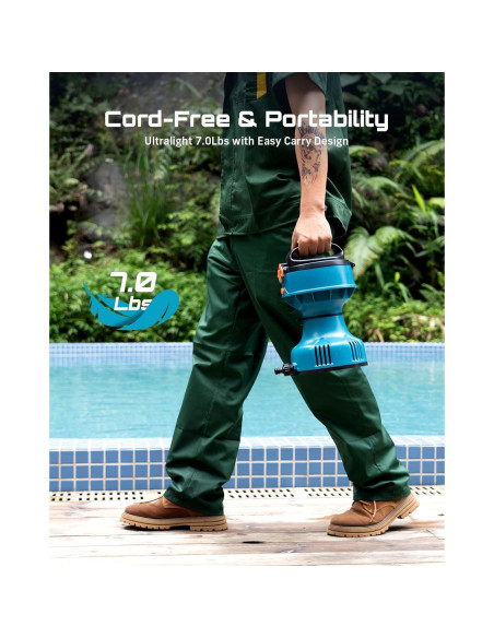 Bomba de Agua Flotante SEESII 720GPH 2 Baterías 4000mAh