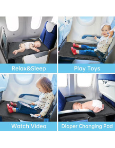 Cama de Viaje para Niños Zyphoria - Extensor de Asiento Negro 2