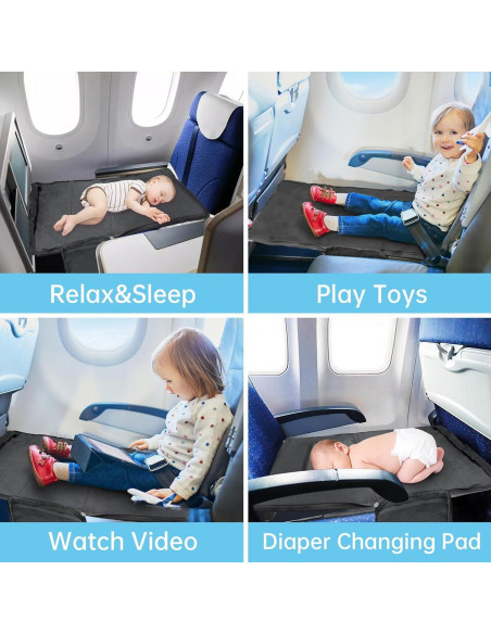 Cama de Viaje para Niños Zyphoria - Extensor de Asiento Negro