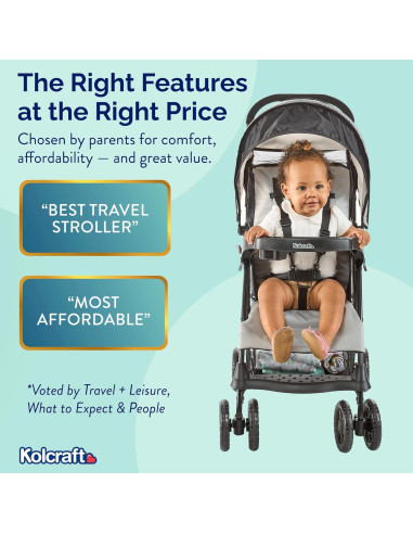 Carrito de Paraguas Kolcraft KL029 Gris Pizarra Ligero 5.9 kg