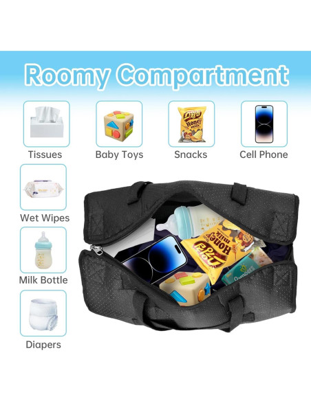 Cama de Viaje para Niños Zyphoria - Extensor de Asiento Negro