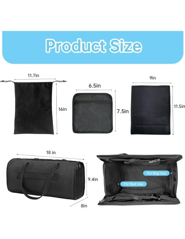 Cama de Viaje para Niños Zyphoria - Extensor de Asiento Negro