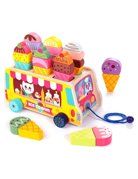 Camión de Helados de Madera ShenZhen MaxLink 28 Piezas