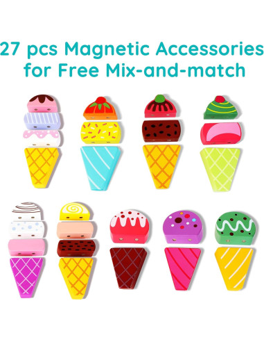 Camión de Helados de Madera ShenZhen MaxLink 28 Piezas