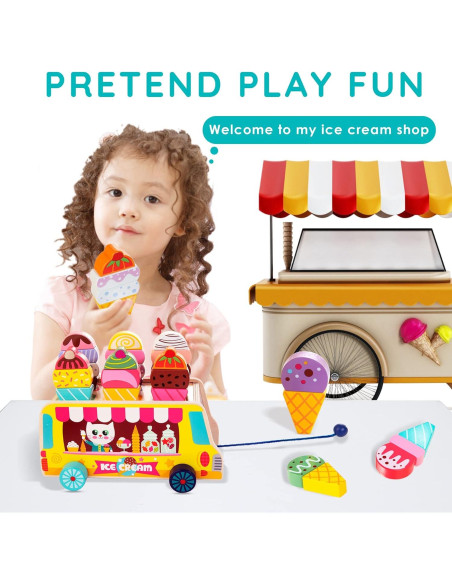 Camión de Helados de Madera ShenZhen MaxLink 28 Piezas