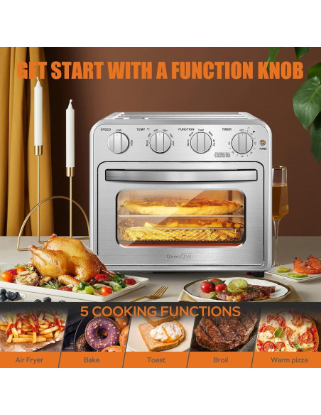 Freidora de Aire Geek Chef GTO16 16QT Acero Inoxidable