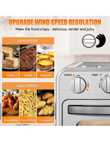 Freidora de Aire Geek Chef GTO16 16QT Acero Inoxidable