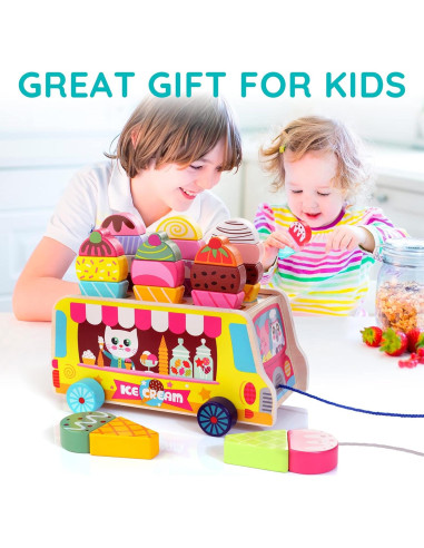 Camión de Helados de Madera ShenZhen MaxLink 28 Piezas