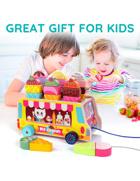 Camión de Helados de Madera ShenZhen MaxLink 28 Piezas