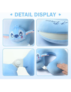 Almohada de Viaje MINISO Disney Stitch 100% Espuma de Memoria 2