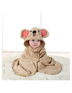 Toalla de Bebé con Capucha Gucilulu - Terciopelo Coral 78.74 cm