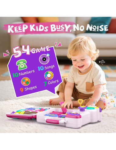 Juguete Busy Board Montessori Vanvimen 54-en-1 para Niños 1-3 Años