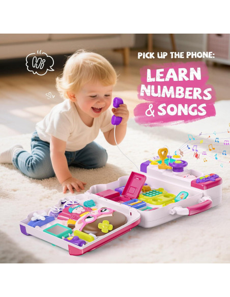 Juguete Busy Board Montessori Vanvimen 54-en-1 para Niños 1-3 Años