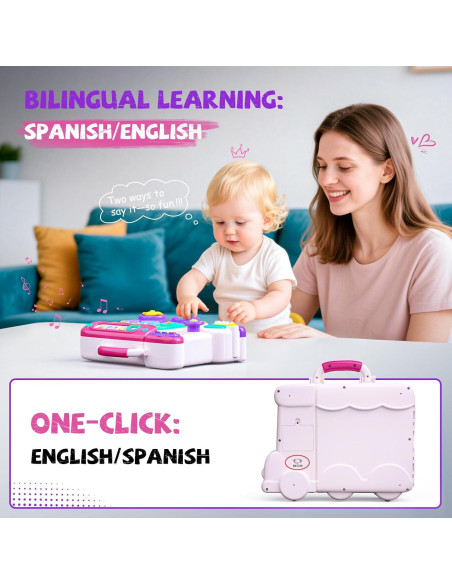 Juguete Busy Board Montessori Vanvimen 54-en-1 para Niños 1-3 Años