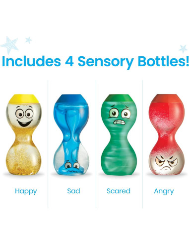 Botellas Sensoriales hand2mind - Emociones Primarias 4 Piezas