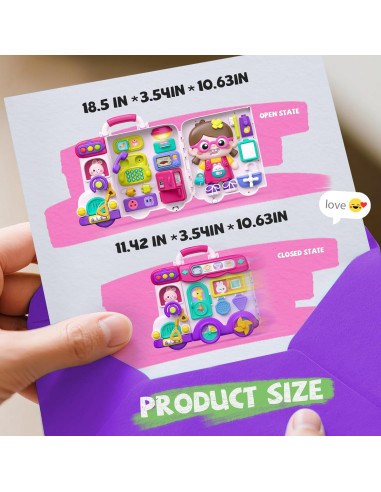 Juguete Busy Board Montessori Vanvimen 54-en-1 para Niños 1-3 Años