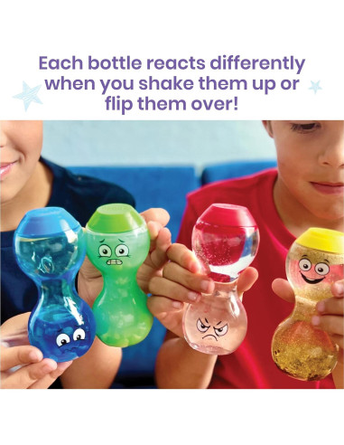 Botellas Sensoriales hand2mind - Emociones Primarias 4 Piezas