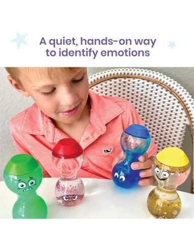 Botellas Sensoriales hand2mind - Emociones Primarias 4 Piezas
