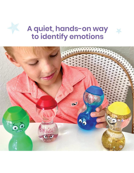 Botellas Sensoriales hand2mind - Emociones Primarias 4 Piezas