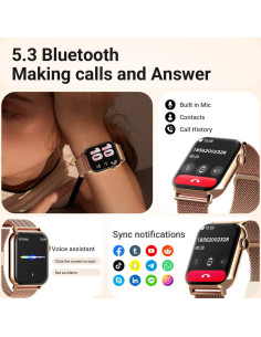 Reloj Inteligente Trendia Dorado 1.83" Fitness IP68 2