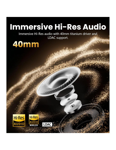 Auriculares Bluetooth Edifier ES850NB con ANC, 92H, Negro