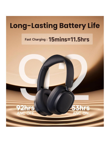 Auriculares Bluetooth Edifier ES850NB con ANC, 92H, Negro