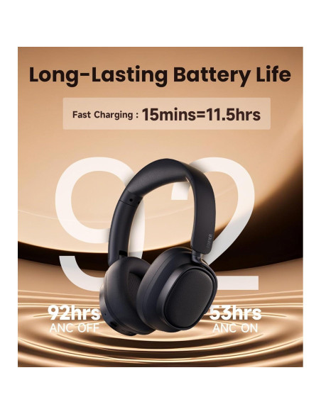 Auriculares Bluetooth Edifier ES850NB con ANC, 92H, Negro