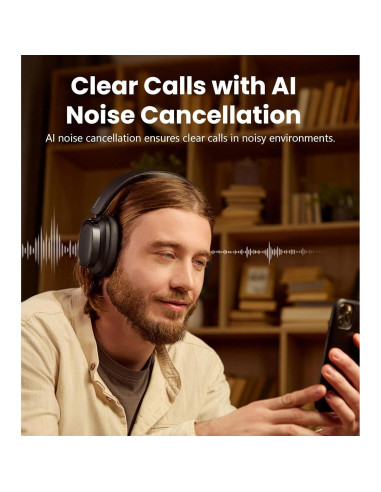 Auriculares Bluetooth Edifier ES850NB con ANC, 92H, Negro