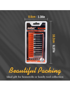 Juego de Puntas Torx de Seguridad 11 Piezas HORUSDY Acero S2 2